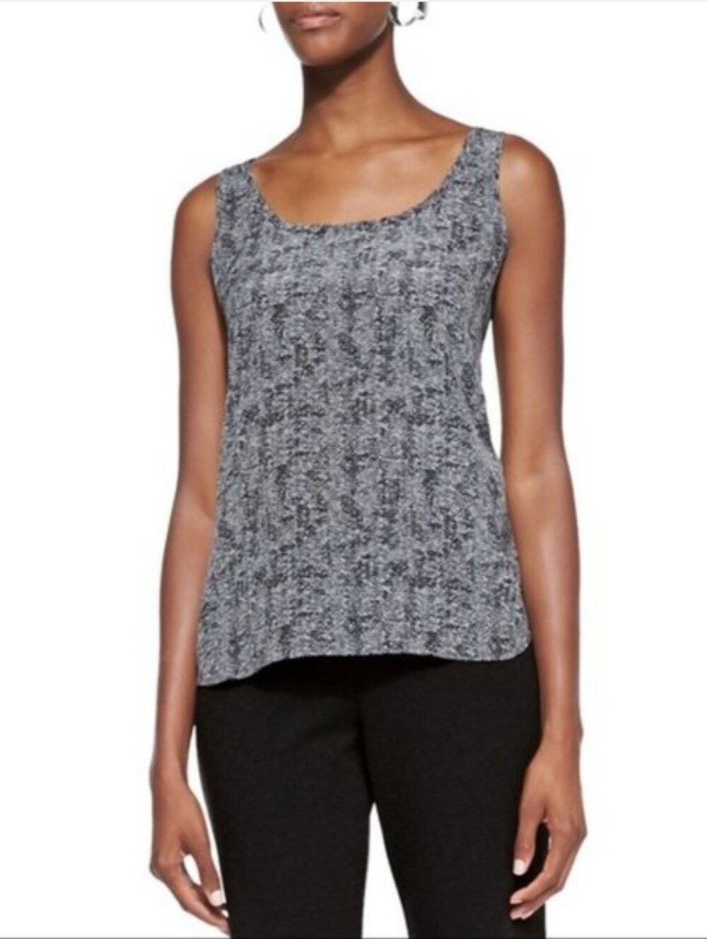 Eileen Fisher Silk Crepe De Chine Roadster Tank Top Size 1X